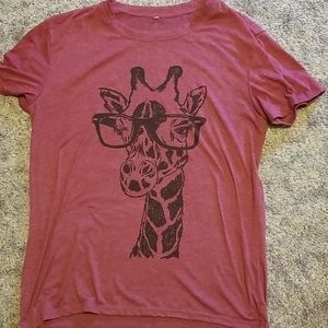 Nerdy Giraffe Graphic Tee
